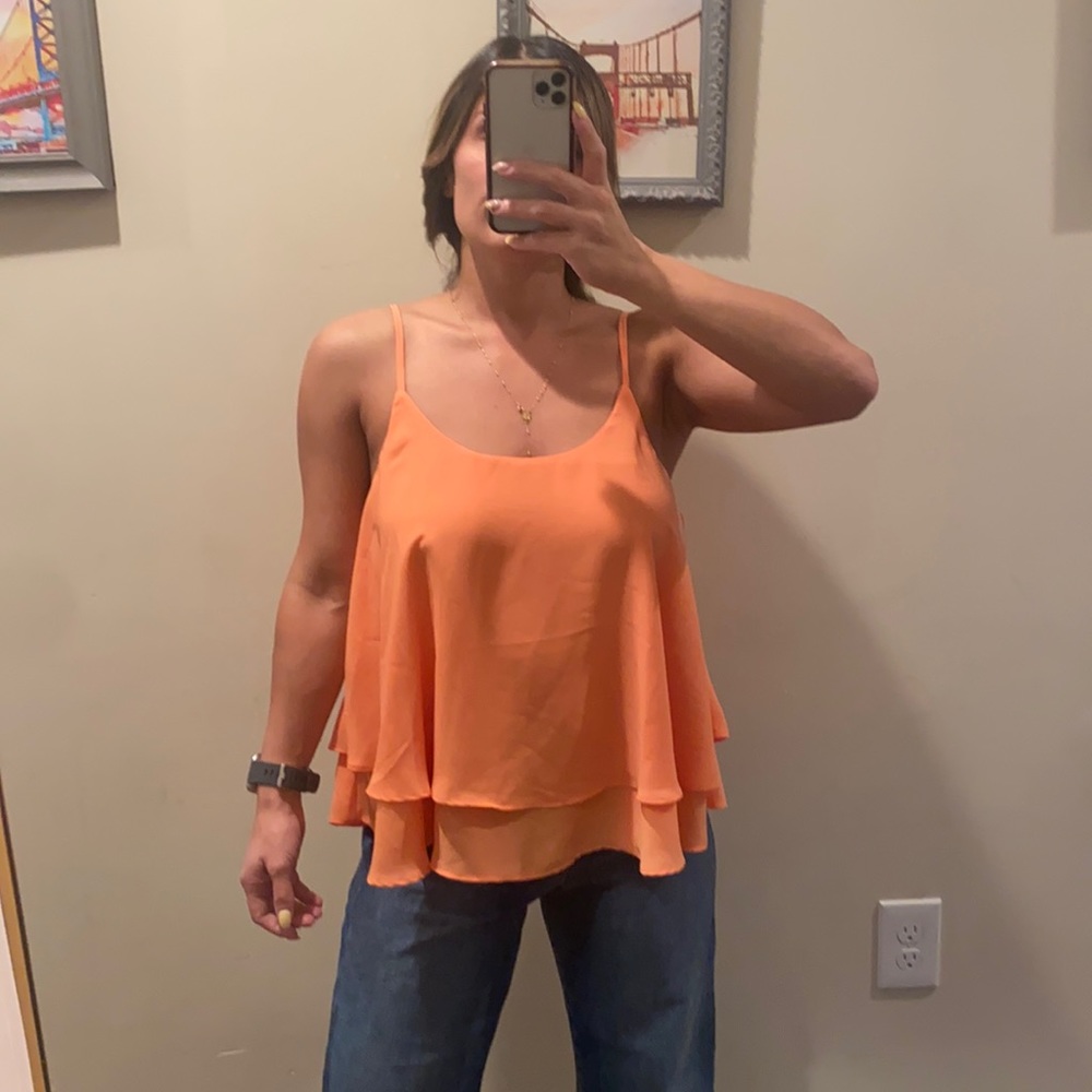 MNG Suit Collection Tiered Cami Tank Top NWT